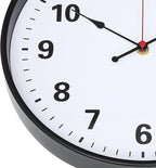 LEIKE Metal Wall Clock 12IN Black, Retro Silent Quartz Battery Operated, Decorative for Patio, Kitchen, Living Room, Bedroom, Pool