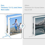 Acrylic Picture Frame, 2pack 5x7 Inch Clear Photo Double-Sided Frames, Magnetic 12+12MM Thickness Picture Frame Clear Photo Frame Stand, Double-Sided Acrylic Frame Stand