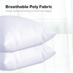 GOLD TEXTILES White Throw Pillows Insert (Pack of 4) - 16 x 16 Inches Polyester Sham Stuffer Throw Pillow - Lightweight Square Indoor Decorative Pillows - Bed and Cushion Couch Pillows