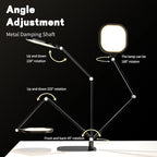 LED Desk Lamp for Home Office, Desk Light for Video Call, 3 Color Temperature 10 Brightness Computer Light, Dimmable Led Desk Light with Memory & Timer Func, Metal Swing Arm Architect Desk Lamp White
