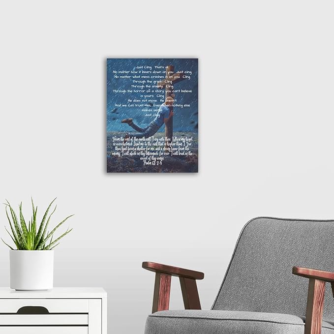 ART Jesus Canvas Wall Decor Psalm 61 2 Bible Christian Poster Psalm Bible Verse Wall Print Inspirational Bible Verse Print