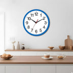 Wall Clock Modern 8 Inch Battery Operated Silent Non Ticking Small Analog Clock Decorative for Bedroom Kitchen Bathroom Office Home (Blue)