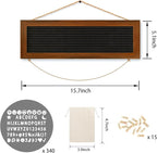 Picture Frames Collage Photo Hanging Display, Felt Letter Board with 340 Letters and 15 Clips, Picture Board Rustic Frames for Wall Dorm Room Decor Christmas Holiday Birthday Party Present