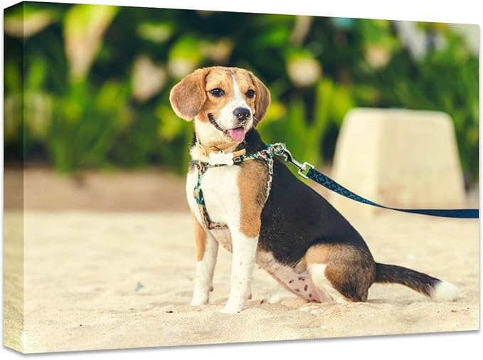 Personalized Photo to Canvas Print - Canvas Prints With Your Photos on Custom Wall Art for Bedroom, Living Room, Wedding Baby Pet Family Picture Framed Wall Art (16" W x 12" H)