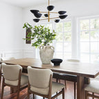 Handmade Flower Vase, 9.8" Tall Terracotta Vase, Vintage Ceramic vase, Rustic Green Antique Decor with 4 Handles, Wide Mouth, Matte Finish for Home Office Resto Café Décor