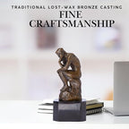 6.9 in-Rodin’s The Thinker Bronze Sculpture – Premium Collectible Figurine & Decorative Statue for Home, Office & Gallery Décor – Philosophy Gift for Art Lovers