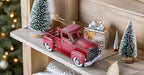 Metal Truck Decor,Farmhouse Truck Decor,Decorative Tabletop Storage & Pick-up Metal Truck Planter, 12.5" x 5.75" x 6.25" inches (Red)