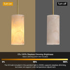 Alabaster Pendant Lights Kitchen Island, Brass Marble Pendant Lighting, Gold Modern Pendant Lights Fixtures for Bedroom Bathroom Living & Dinning Room(Include E12 Bulb)