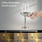 Romantic Cordless Table Lamp Adjustable - Table Lights 3 Modes (Light, Dark, Breathing), Touch Lamp, Battery Operated-IP65 Waterproof for Outdoor Patio/Restaurants/Home/Dinner