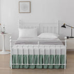 Bed Skirt Queen Size Ruffled Bed Skirt with Split Corners, 14 Inch Drop Dust Ruffle Bed Skirt with Platform, Sage Green, 14" Queen