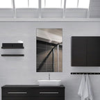 Bathroom Wall Mirror, Decorate Bathroom Mirrors for Wall, Rectangle Modern Bathroom Wall Mounted Mirror Vertical or Horizontal Hanging for Living Room (Black Framed 40’’ x 24’’)