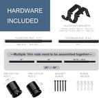 Latest Curtain Rods for Windows 28 to 48 Inches Length Adjustable 1 Inch Diameter Window Heavy Duty Curtain Rod with Aluminium Finials Set for Outdoor, Farmhouse, Bedroom, Living Room, Black