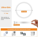 slochi LED Flush Mount Ceiling Light Fixtures, 3000K-4000K-6500K Modern Flat Recessed Ceiling Lamp, 12W 1200LM Round Ceiling Light for Kitchen Bedroom Hallway Porch, White, 1 Pack 6.5 Inch