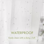 AmazerBath Shower Curtain Liner, 72x72 Plastic Frosted Shower Liner, Cute PEVA Shower Curtain Liners, Waterproof Vinyl Shower Curtain Liner with 3 Magnets, Lightweight Shower Curtains for Bathroom