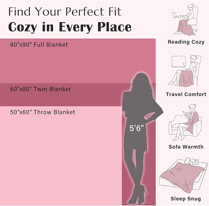 jinchan Boho 100% Cotton Muslin Twin Size 50x60 Inches Blanket Lightweight 4-Layer Quilted Soft Pink Red Floral Throw Blanket Reversible Comfy Flower Breathable All Seasons Couch Bedroom Decor