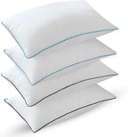 Bed Pillows for Sleeping - Pillows Standard Size Set of 4 Cooling Luxury Hotel Quality Pillow with Premium Plush Soft Down Alternative Fill for Side Back or Stomach Sleepers