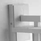 mirrea 18" Classic Outdoor Wall Sconce 1 Light in Matte White Rectangular Metal Frame and Clear Glass Shade Waterproof Porch Light Patio Light Pack of 2