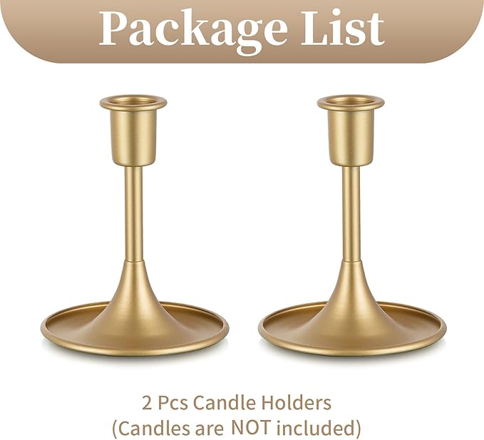 Sziqiqi Taper Candlestick Candle Holder - Christmas Table Centerpiece Candle Stick Holders for Wedding Vintage Candleholder Decorations for Thanksgiving Day Birthday Party Event