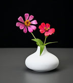 Set of 9 Ceramic Bud Vases for Pampas Grass Flowers, Small Vases in Bulk for Centerpieces Boho Vases for Wedding Decorations Neutral Living Room and Bedroom Decor DIY Gift (White)