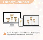 Candlestick Holders Taper Candle Holders, Set of 3 Candle Stick Holders Set, Brass Gold Candlestick Holder Set, Vintage Modern Decorative Centerpiece for Table Mantel Wedding Housewarming Gift