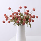 Artificial Flowers for Vases 20.5 Inch 10 Stems， Silk Dried Fake Mums Bouquet Indoor Faux Floral Arrangements for Decoration (Dark Pink)