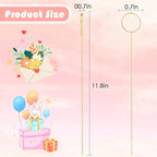 Picture Holders for Centerpieces,40Pcs Gift Card Holder Picks,Metal Photo Holders for Centerpieces,Sticks for Flower Bouquet Wedding Party Birthday (Round Shaped)