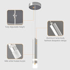 Modern Pendant Light Kitchen Fixture Dimmable LED Chrome Mini Pendant Lighting fo Kitchen Island Bedroom Bedside Table Small Pendant Lights (1-Pack)