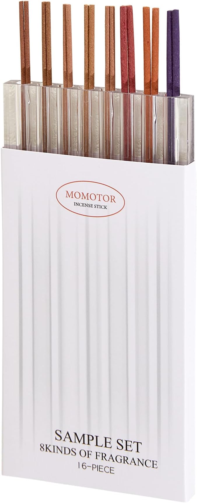 Incense Sticks Sample Set with 8 Natural scents: Lavender, Osmanthus, Rose, Agarwood, Sandalwood & More. Perfect for Meditation, Spiritual use, and Stress Relief Gifts