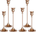 Candlestick Holders Rose Gold, 6 Packs Taper Candle Holder for Candlesticks, Candle Sticks Holder Decor for Home Decor