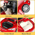 Toy Car Model X, Pull Back Car Toys Alloy Vehicles with Lights and Sound 1:32 Scale Model Car (Red)
