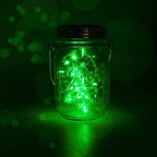 ZNYCYE Solar Mason Jar Lights, 12 Pack 30 LED Fairy Firefly Mason Jar Lids Outdoor Waterproof String Lights with Hangers(NO Jars) for Regular Mouth Jars Patio Garden Yard Wedding Decoration - Green