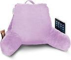 Nestl Reading Pillow for Kids, Small Bed Pillow, Back Pillow for Sitting in Bed, Memory Foam Chair Pillow, Reading & Bed Rest Pillows, Lavender Back Pillow for Bed, Arm Pillow with Pockets