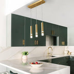 3-Light Dining Room Modern Pendant Light Kitchen Fixture Dimmable LED Gold Mini Pendant Lighting fo Kitchen Island Study Pendant Lights
