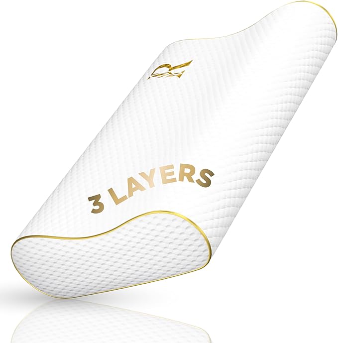 Royal Therapy Memory Foam Pillow, Cervical Pillow, King Contour Pillow, Side Sleeper Pillow, Orthopedic Pillow, Neck Support Pillow, Pillow for Neck Pain, Pillow for Side Sleepers, CertiPUR-US