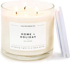 Calyan Wax Co. 3 Wick Candle, Home + Holiday Scented Candle, 43 Hour Burn Time, 3 Wick Soy Candles, Non Toxic & Vegan Soy Wax, Glass Jar Scented Candles, 14.9oz