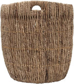 KOUBOO Madras Planter Basket, Plant Container, Tree Planter, Basket Front Door, Decorative Plants Pot, Woven Options for Every Space, Dark Brown, Large