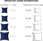 Leeden 28 x 28 Pillow Inserts (Set of 2) - Throw Pillow Inters with 100% Cotton Cover - 28 Inch Square Decorative Pillows for Sofa, Couch, Bed and Home Decor