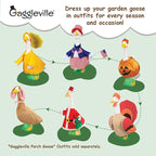 Fox Valley Traders Gaggleville Porch Goose Large White Goose Statue – Charming 23" Outdoor Decorative Figurine for Garden, Patio, or Entryway Accent