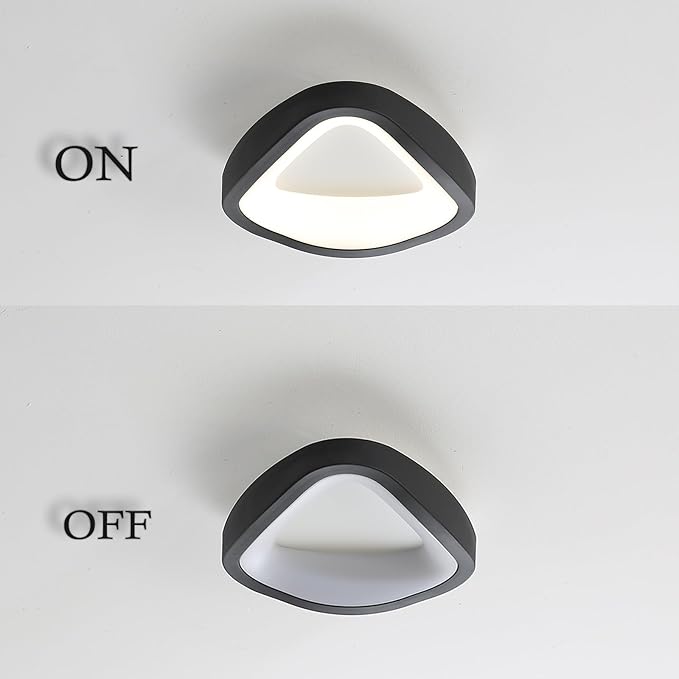 Black Flush Mount Ceiling Light Led Ceiling Light Fixture for Bedroom Entryway Hallway 4000k 10w