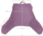Nestl Reading Pillow Standard Bed Pillow, Back Pillow for Sitting in Bed Memory Foam Chair Pillow, Reading & Bed Rest Pillows Lavender Dream Back Pillow for Bed, Bed Chair Arm Pillow with Pockets