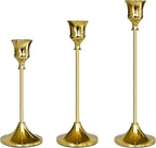 Candlestick Holders Gold, 3 Packs Taper Candle Holder for Candlesticks, Candle Sticks Holder Decor for Home Decor