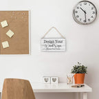 Custom Personalized Board Hanging Wood Sign, Design Your Welcome Sign, Customizable Wall Plaque, House Wood Sign for Garden Yard Home Farmhouse 9.8x5.1 inch