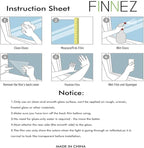 Finnez Frosted Window Film Non-Adhesive, Frosting Privacy Film for Glass Windows, Self Static-Cling Decorative Window Cling for Home Office UV Protection Cross Pattern 17.5 x 78.7 inches