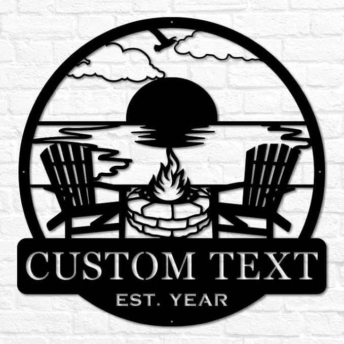Custom Campfire Sign | Metal Outdoor Sign | Camper Decor | Personalized Camping Gifts | Fire Pit Sign | Outdoor Decor Cabin Sign | Campsite Sign