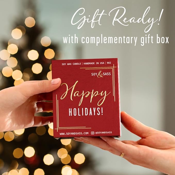 Apple Cinnamon Candles, Cinnamon Apple Candle - 'Apple Cinnamon' Infused w/Essential Oils I Scented Strong Soy Candles for Home for Christmas/Fall I Apple Pie Candle I 50Hr Burn, Made in USA