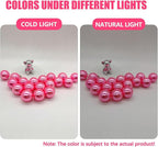 200 PCS Hot Pink Vase Fillers, Pearls Bead for Centerpieces Vases, 10/14/20 MM No Hole Beads, Fake Pearls for Wedding Birthday Anniversary Theme Party Table Centerpieces Decor