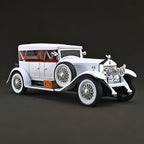 Model Car Kits Adults and Boys 1/24 Diecast Cars Phantom Generation Vintage Car Collectibles,Die Cast Metal Pull Back Cars with Lights and Sounds,Toy Cars for Boys Age 3-12（White）