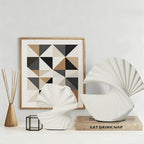 Sector Vase, Set of 2 - Minimalist Nordic, White Ceramic Sector Vase Vase Decor | Table Centerpiece, Olive Plant, Wedding, Living Room, Bookshelf, Office, Modern Home, Entryway, Console