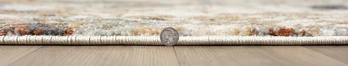 Keen Home Design Area Rugs - 5x8 Non-Shedding, Abstract Rugs for Kitchen, Living Room, Bedroom, Dining Room, Entryway - Size: 5'3" x 7'7", Multi