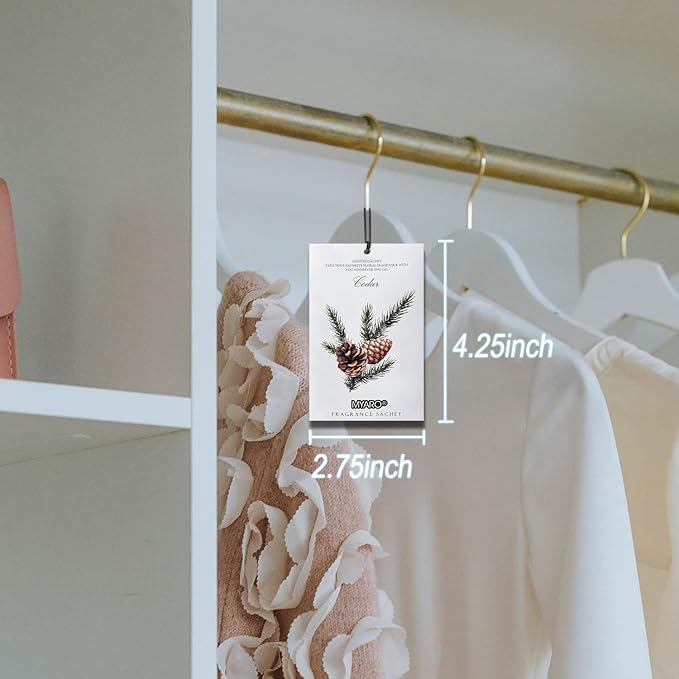 MYARO Scented Sachets 12 Pack Home Fragrance Sachet for Drawers & Closets, Long-Lasting Sachets Bags Cedar Wood, Ocean, Lavender Scented Sachet 3 Scent Air Freshener Scent for Lover